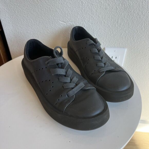 Camper Shoes - Camper Courb Leather Navy Sneaker 37/7 Lace Up Women’s Comfort